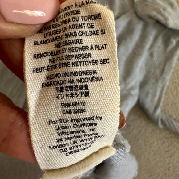 Free People Waffle Knit Top Boat Neck Shirt High Low Raw Hem Blue - Picture 5 of 16